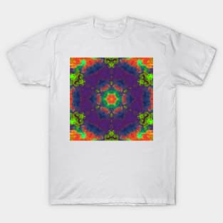 Psychedelic Hippie Purple Orange and Green T-Shirt
